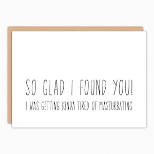Funny Anniversary Card For Husband Wife - So Glad I Found You