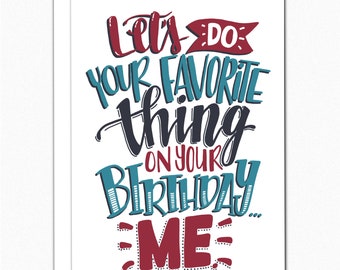 Funny Birthday Card For Him, Naughty Boyfriend Birthday