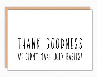 Funny Mothers Day Card For Wife. Mother's Day Card From Husband. Ugly Babies 073