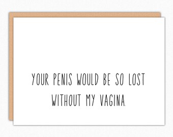 Funny Boyfriend Card. Funny Valentines Day Card For Boyfriend. Funny Boyfriend Gift. Funny Anniversary Gift For Husband. So Lost 107