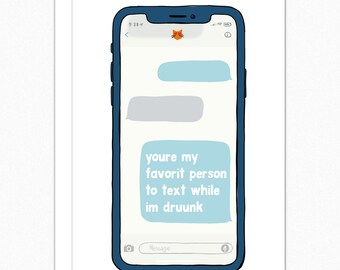 Funny Friendship Card. Best Friend Birthday Card. Bestie Card. BFF Card. Drinking Buddy Gift. Alcohol Lover Gift. Drunk Text 349