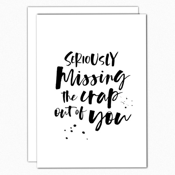 Funny Miss You Card: Long Distance Relationship, Care Package