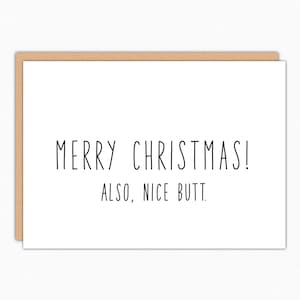 Christmas Card Boyfriend. Boyfriend Xmas Card. Funny Christmas Card For Him. Funny Christmas Card For Her. Girlfriend Christmas. Nice Butt
