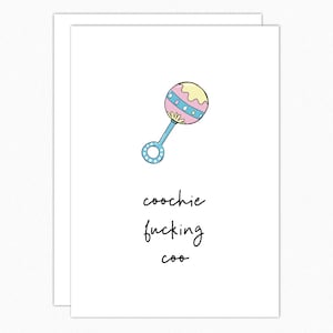 Funny Pregnancy Card. Baby Shower Gift. New Mom Card. Funny Pregnancy Congratulations Card. Baby Congrats Card. Coochie Coo IN345