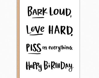 Funny Birthday Card from Dog: Sassy Pet Lover Gift