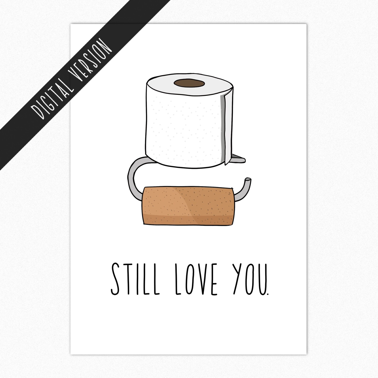 Printable Funny Valentines Day or Anniversary Card from InANutshellStudio on Etsy