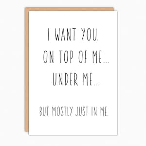 Naughty Cards For Valentines Day. I&#39;m horny card. Dirty Card. Sex Card. For Husband For Boyfriend. Naughty Care Package Gift. I Want You 364