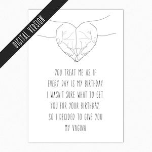 Funny Birthday Card For Boyfriend or Girlfriend (Digital Download)