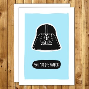 Carte de fête des pères imprimable - Star Wars - carte de fête des pères - fête des pères Dark Vador - bricolage - téléchargement immédiat - carte de fête des pères drôle