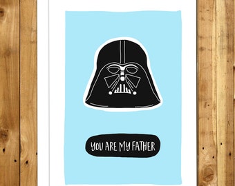 Darth Vader Fathers Day Card: Star Wars Printable (Digital Download)