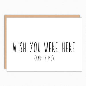 Missing You Card. Miss You Boyfriend Gift. Long Distance Card. Naughty Social Distancing Card. Thinking of You. Wish You Were Here 188