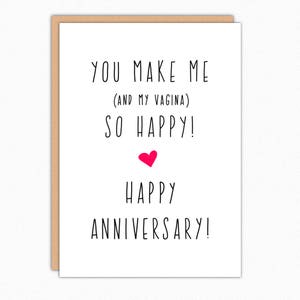 Anniversary Card Funny. Anniversary Card For Boyfriend. Anniversary Card For Husband. Naughty Anniversary. You Make Me So Happy 173 image 1