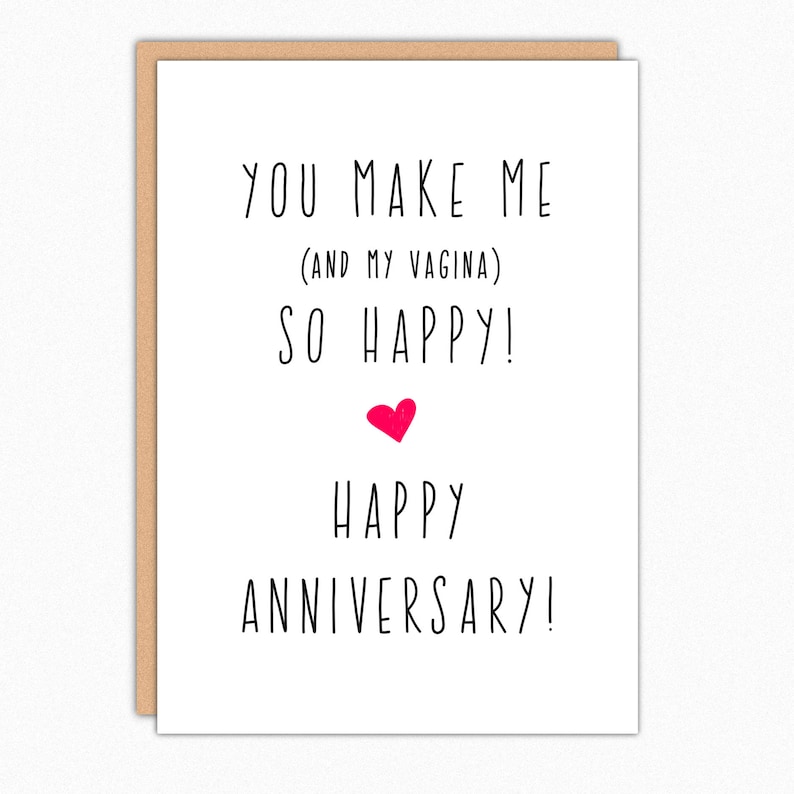 Anniversary Card Funny. Anniversary Card For Boyfriend. Anniversary Card For Husband. Naughty Anniversary. You Make Me So Happy 173 image 1