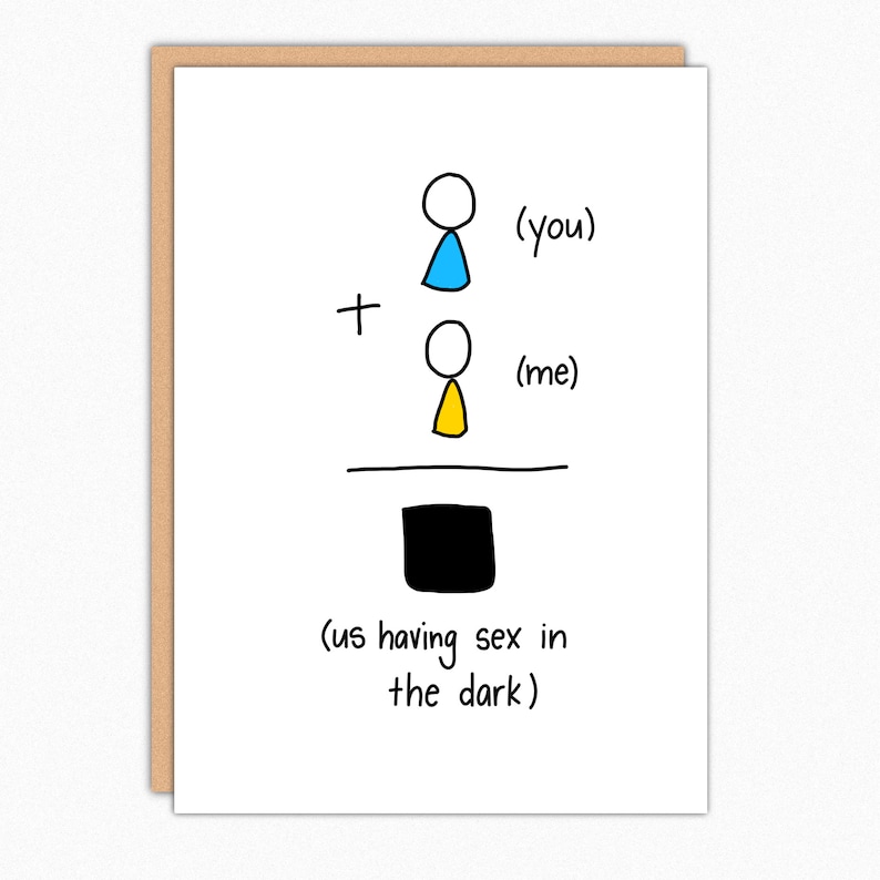 Cartas traviesas. Funny Boyfriend Card. Funny Girlfriend Card. Mature Valentines Day Card. Nosotros teniendo sexo en la oscuridad IN252 imagen 1
