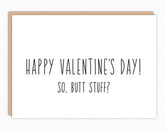 Funny Valentines Day Card - Naughty Butt Stuff Kinky Valentine for Boyfriend or Husband 236