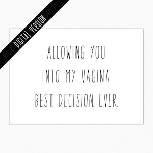 Funny Anniversary Card For Boyfriend or Husband (Digital Download)