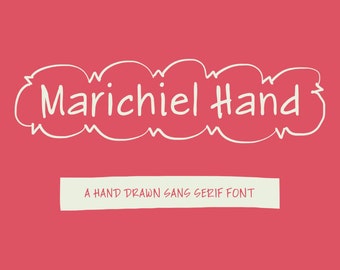 Handdrawn Font. Handwritten Font. Handlettered Font. Hand Drawn Font. Sharpie Font. Fun Font. Sans Font. Commercial Use. Marichiel Hand