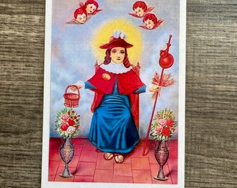 Santo Nino de Atocha 4x6 Laminated Prayer card in Spanish Tarjeta de oración laminada en Espanol