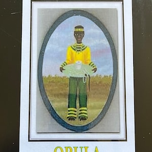 Orula 4x6 Prayer card in English ORULA 4x6 Tarjeta de Oración Laminada en ingles