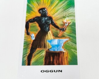 Ogun 4x6 laminated Prayer card in Spanish