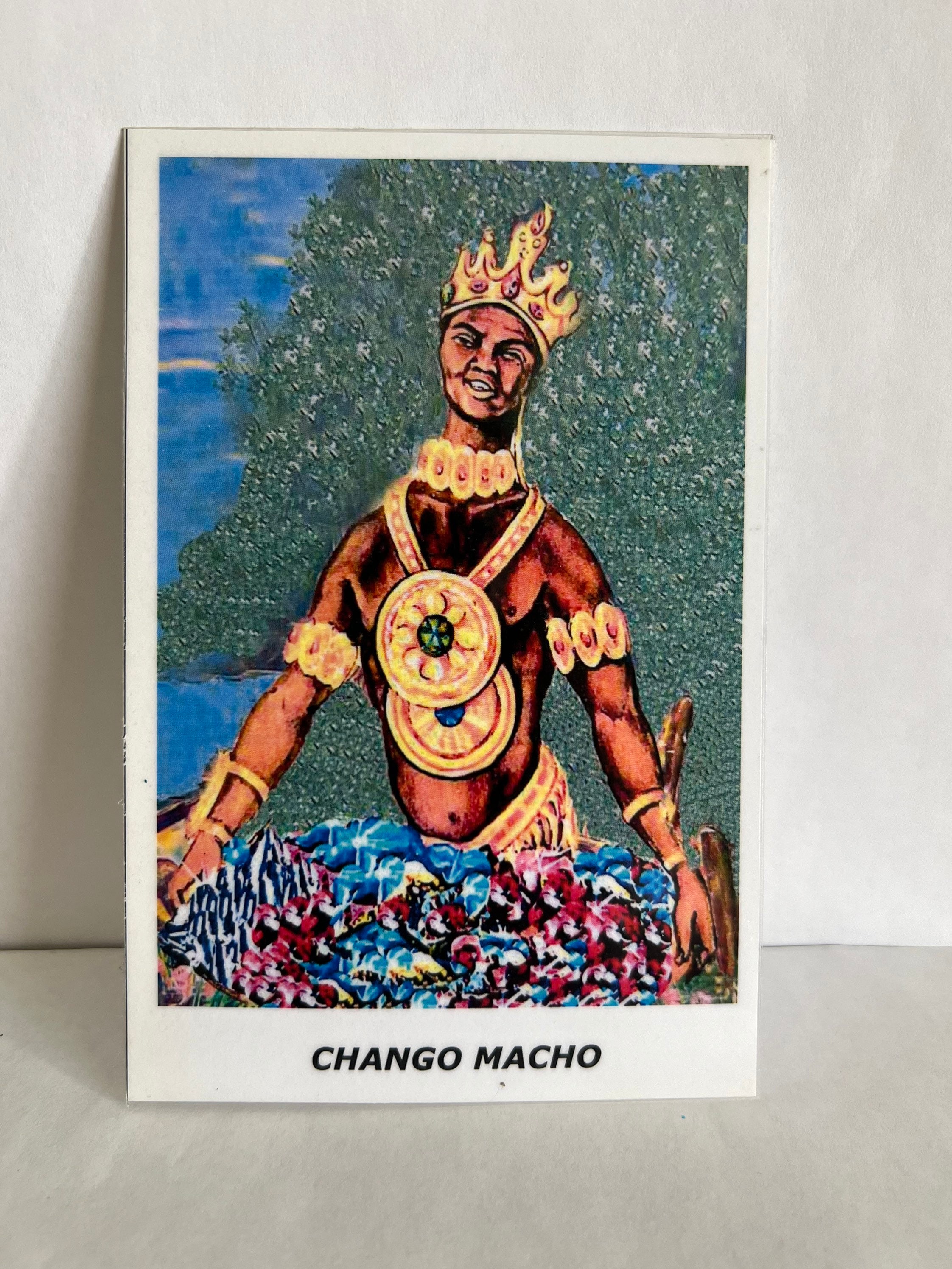 Chango Apple Chango Macho Laminated Prayer Card (4x6 In, English) - Etsy