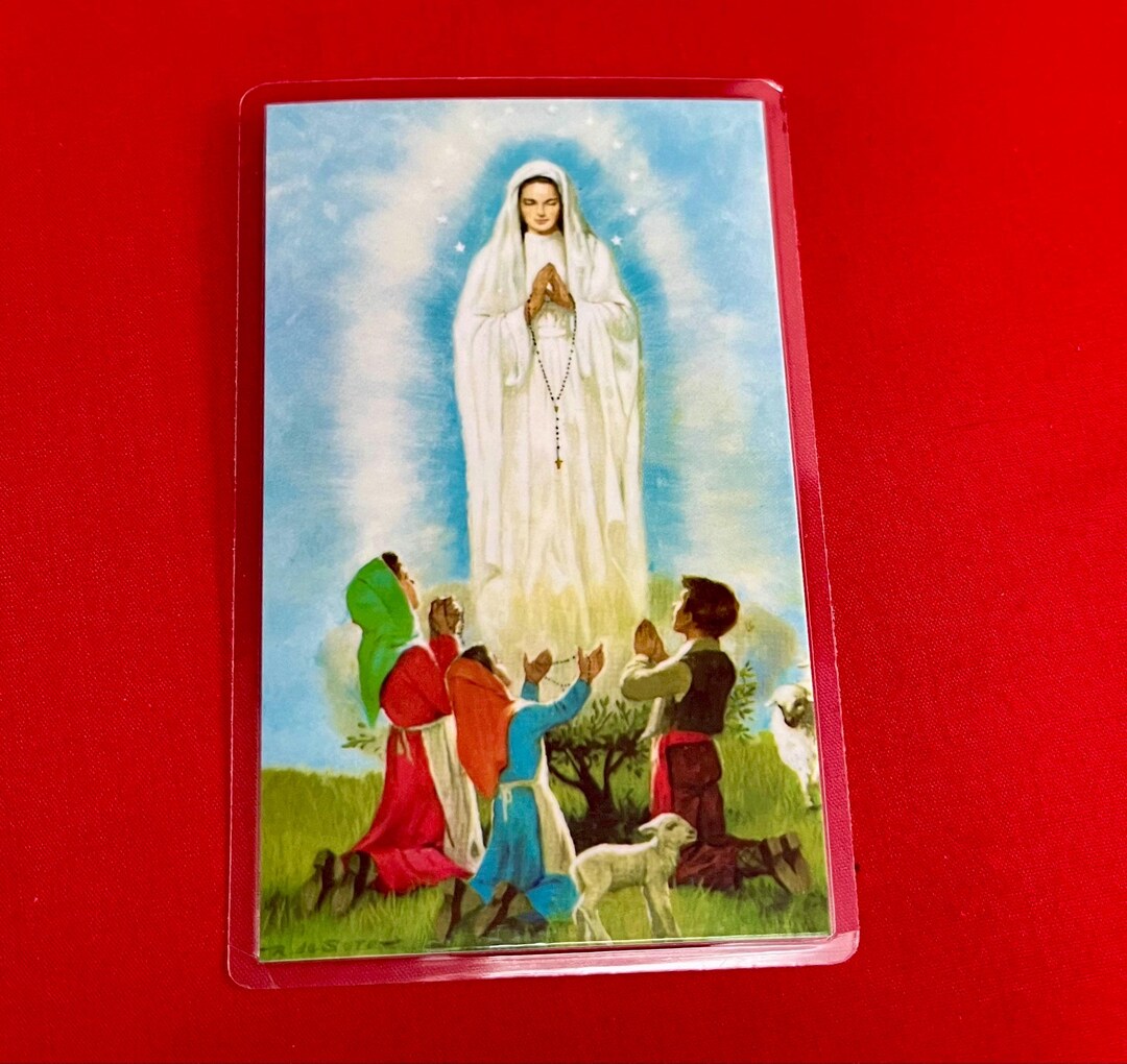 Prayer to Our Lady of Fatima 2X4 Prayer Card English - Etsy