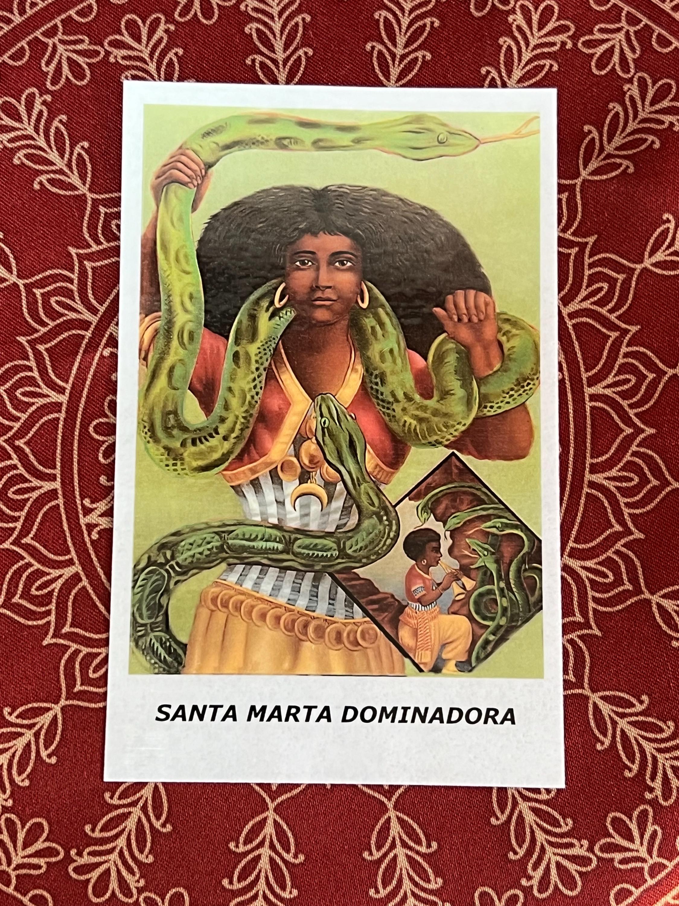 Santa Marta La Dominadora 4x6 Prayer Card Laminated in Spanish 4x6 ...