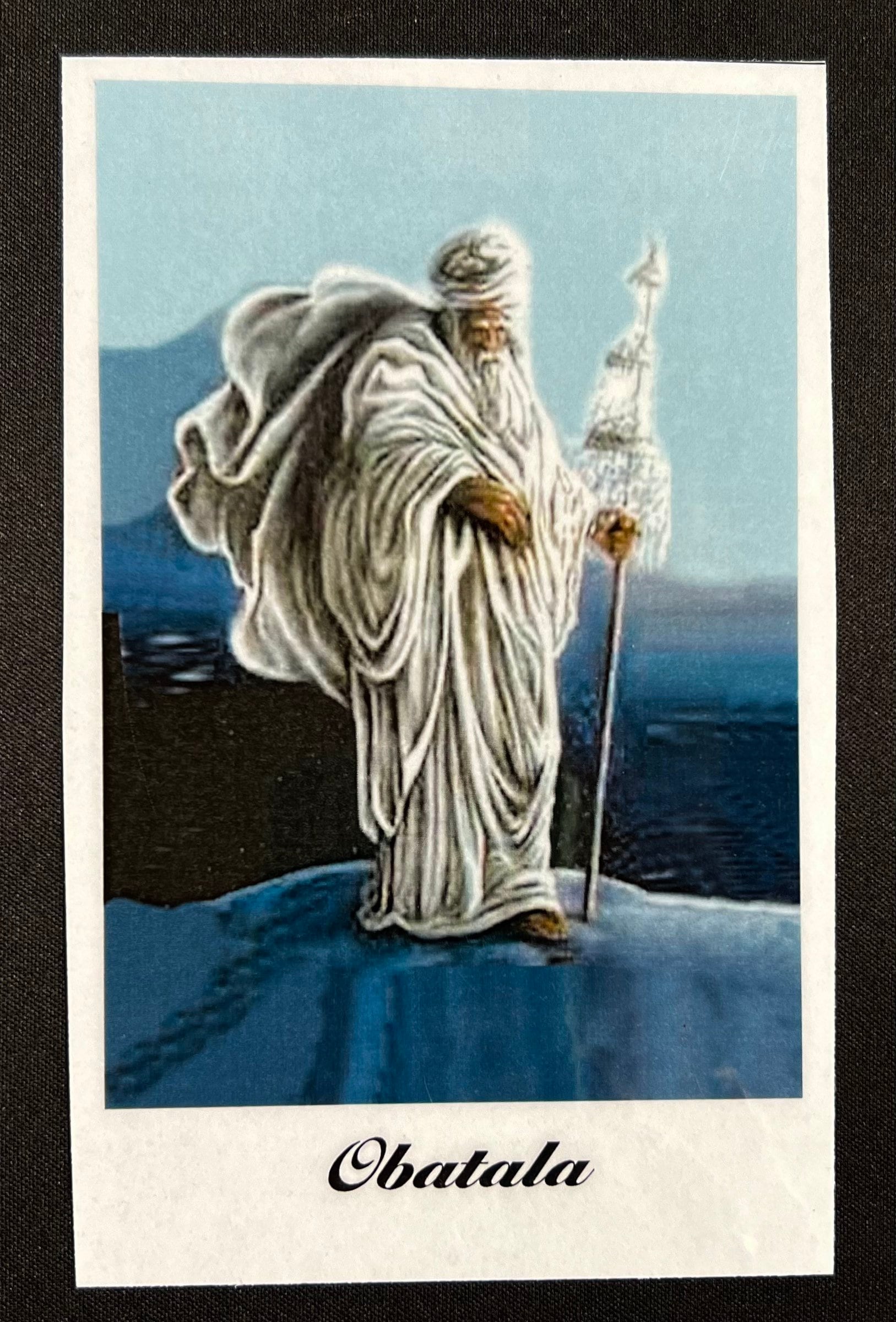 Obatala 4x6 Prayer Card Laminated Spanish Free Shipping / Envío Gratis