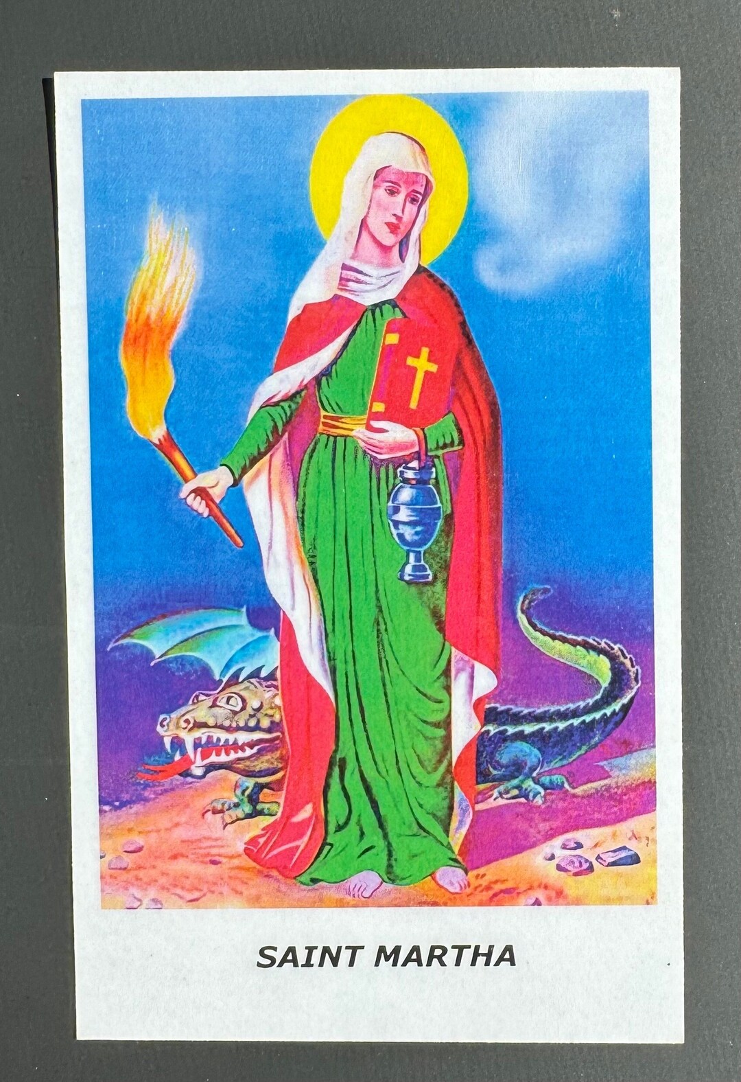 Saint Martha 4x6 Prayer Card Laminated in English 4x6 Tarjeta De ...