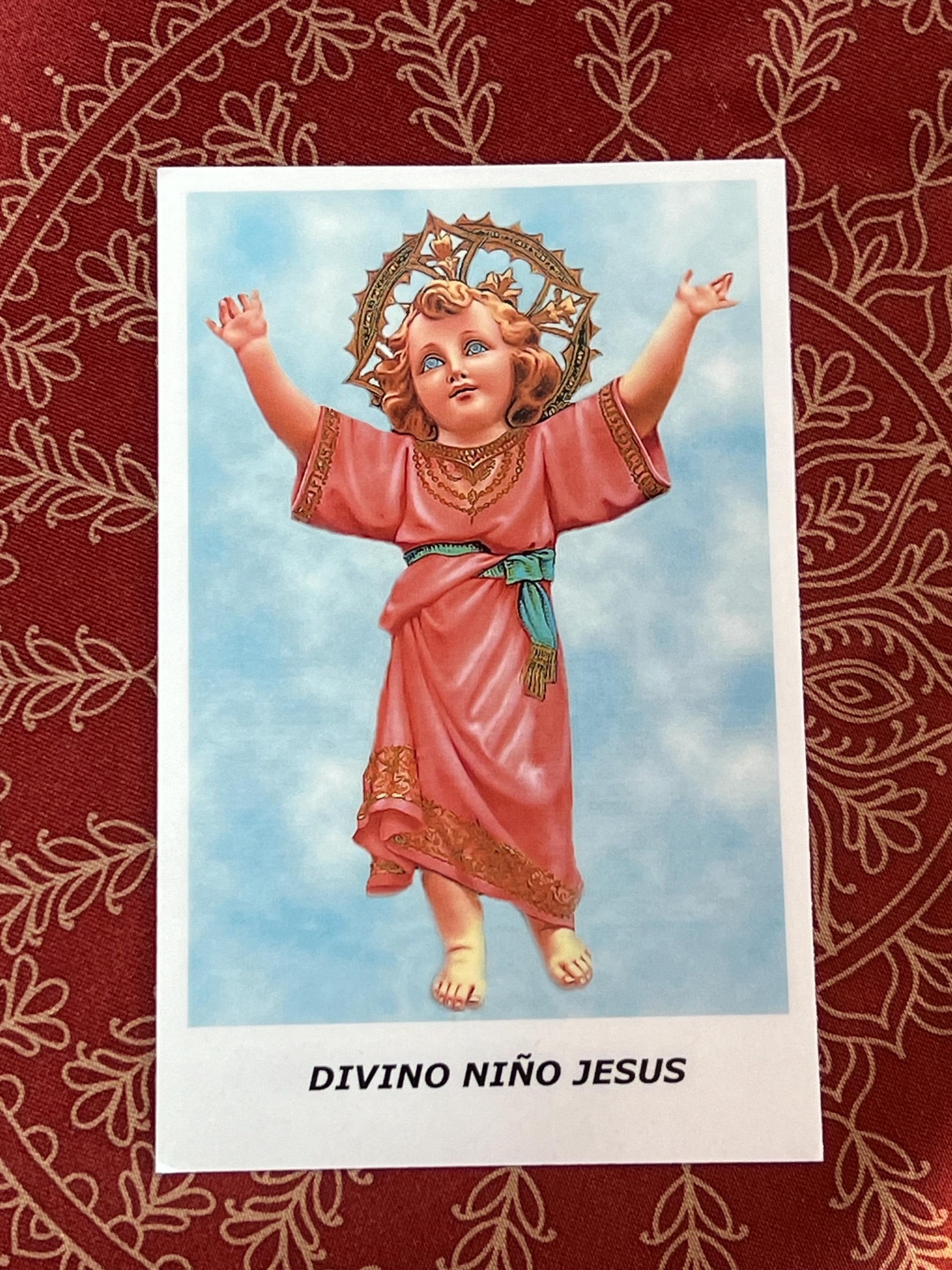 Divino Niño Jesus Laminated Prayer Card (4x6) in Spanish - Etsy
