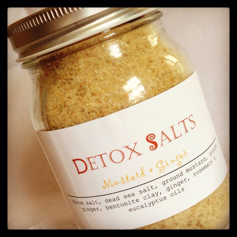 DETOX BATH SALTS mustardginger 16 oz Total body Etsy