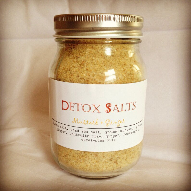 DETOX BATH SALTS mustardginger 16 oz Total body Etsy