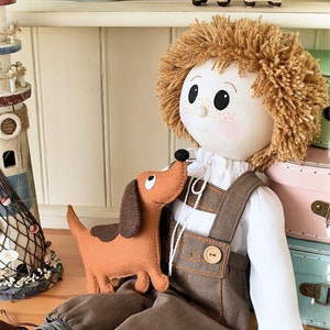 PDF - Milo & Pippin Rag Doll Boy Sewing Pattern - Instant download