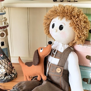 Milo & Pippin Rag Doll boy Sewing Pattern