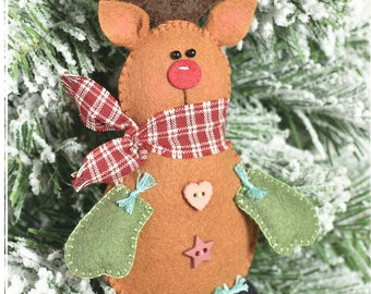 Hugo Reindeer Sewing Pattern A5 Creative Card - MAILED Posted Version