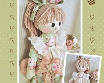 Holly Rag Doll Sewing Pattern - MAILED Posted Version