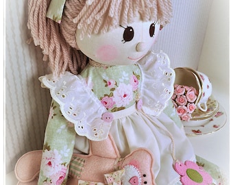 Holly Rag Doll Sewing Pattern - MAILED Posted Version