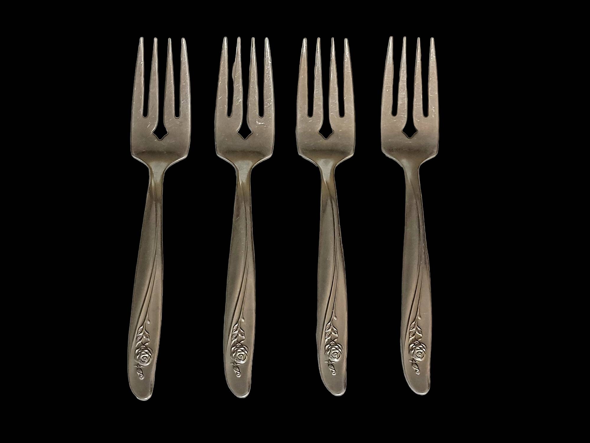 4 Pc Set Vintage Oneida roseanne Desert Forks Etsy