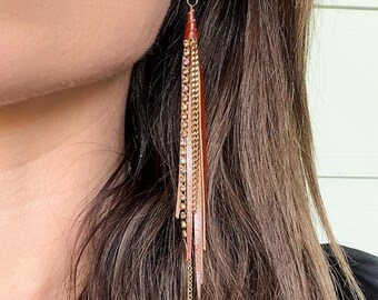 Tassel Earring in Whiskey ,Whiskey Gold Earring,Whiskey Earring,Presh Earring, Tassel Earring