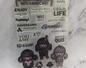 Love Cynthia Clear Stamps Vol 3 - Not A Bad Life - Retired Discontinued Limited Edition Silicone