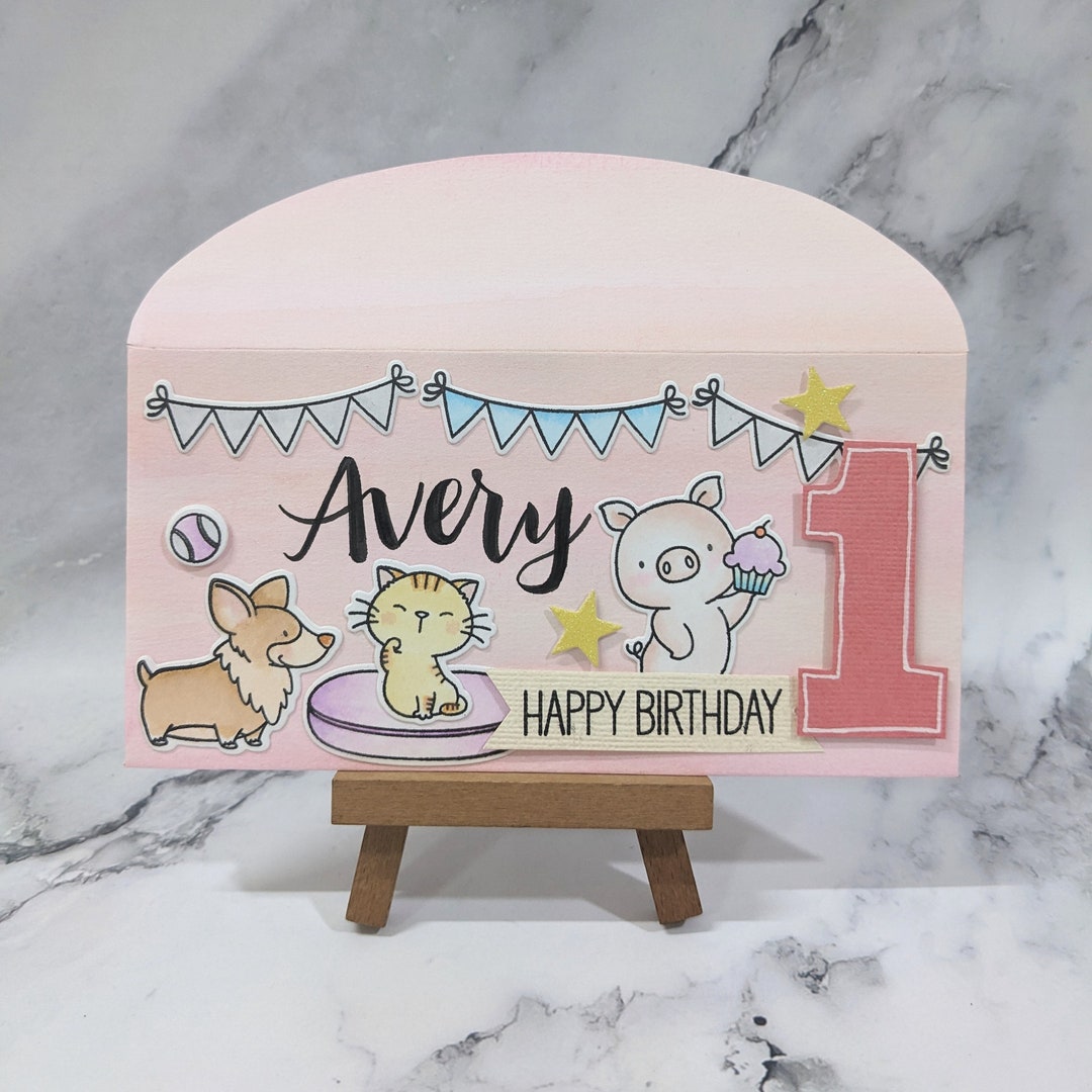Personalised Handmade Baby Birthday Money Envelope / Ang Pow / Gift