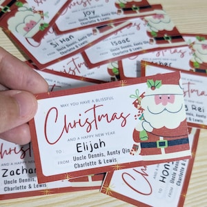 Geschenkanhänger für Weihnachten 123456789 Jahre alter Nikolaus - Lehrer Geschenktasche für Kinder zum Geburtstag