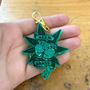 A** and Grass Bag Charms