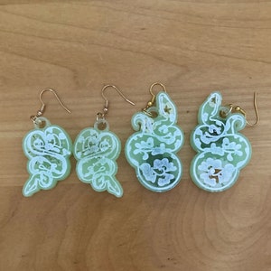 Floral Snake Earrings