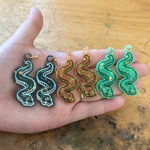 Snake Witch&#39;s Familiar Earrings
