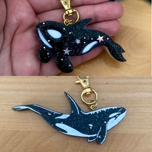 Holo Galaxy Orca Bag Charm