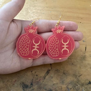 Persephone's Pomegranate Earrings