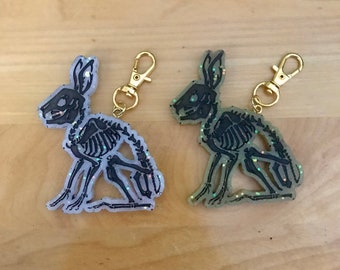 Skeleton Rabbit Bag Charms