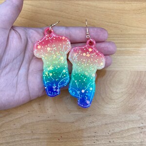 Rainbow Male Bust Earrings