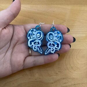 Baby Blue Python Earrings